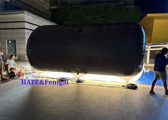 1.8kw টিউব হিলিয়াম বায়ু ভরাট দ্বি রঙ LED DMX CRMX নিয়ন্ত্রণ বেলুন লাইট ফিল্ম