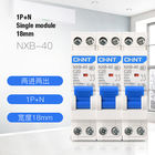 সার্কিট সুরক্ষা AC230V ব্যবহারের জন্য Chint NXB-40 DPN ক্ষুদ্র সার্কিট ব্রেকার 6 aker 40A, Icn = 4500A, 1P + N 18 মিমি একক মডিউল