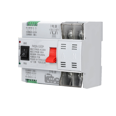 AC220V ডুয়াল পাওয়ার ATS স্বয়ংক্রিয় স্থানান্তর সুইচ 2P 4P উচ্চ কারেন্ট