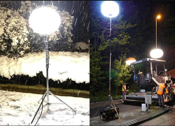 360 ডিগ্রি সান 480W LED বেলুন আলো রাতের জন্য নির্মাণ ঝলকানি মুক্ত ওয়ার্ক জোন আলো